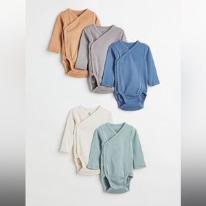 5 pack Wrap-over Bodysuits H&M